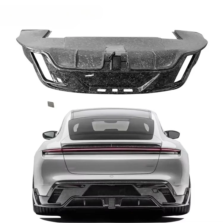 

Hot Selling! Car Accessories Auto Parts Carbon Fiber Material for Porsche Taycan M Style Rear Diffuser Bumper Lipcustomcustom