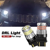 2PCS Canbus LED Daytime Running Light DRL Bulb Lamp 3157 P27/7W T25 For Jeep Compass 2011-2016 Grand Cherokee 2011 2012 2013