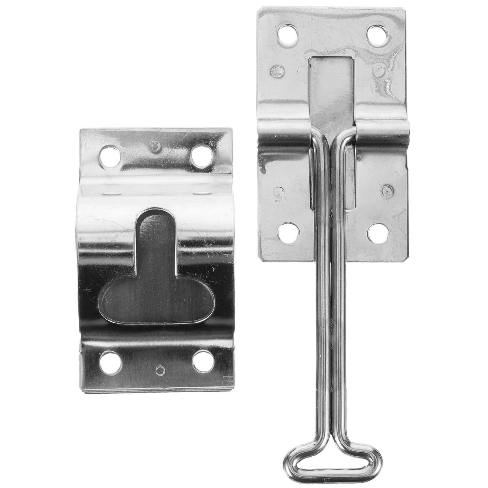 

1 Set Stainless Steel T-Type Door Catch Holder Heavy Duty For Rv Trailer Refrigerated Truck Freezer Van Door Hold Hook Bracket