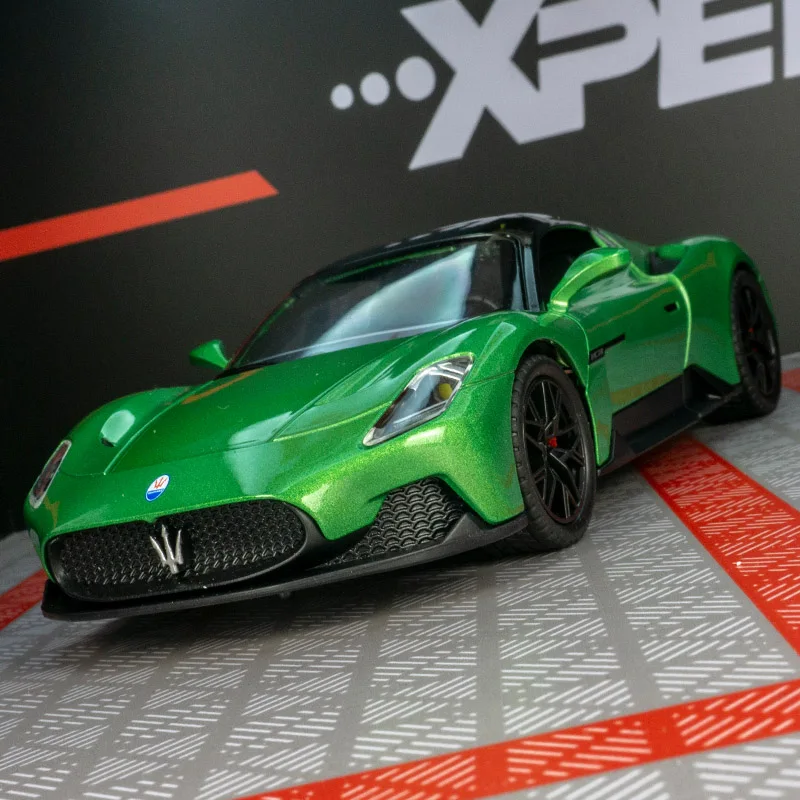 1:22 Maserati MC20 liga supercar modelo portas de carro e capô do motor tronco pode ser aberto com funções de som e iluminação