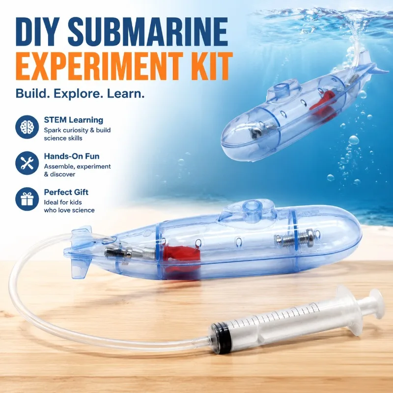DIY Submarine Science Experiment Kit Student Technology Handmade Creation Material Pack Kids Physics Learning STEM Educational