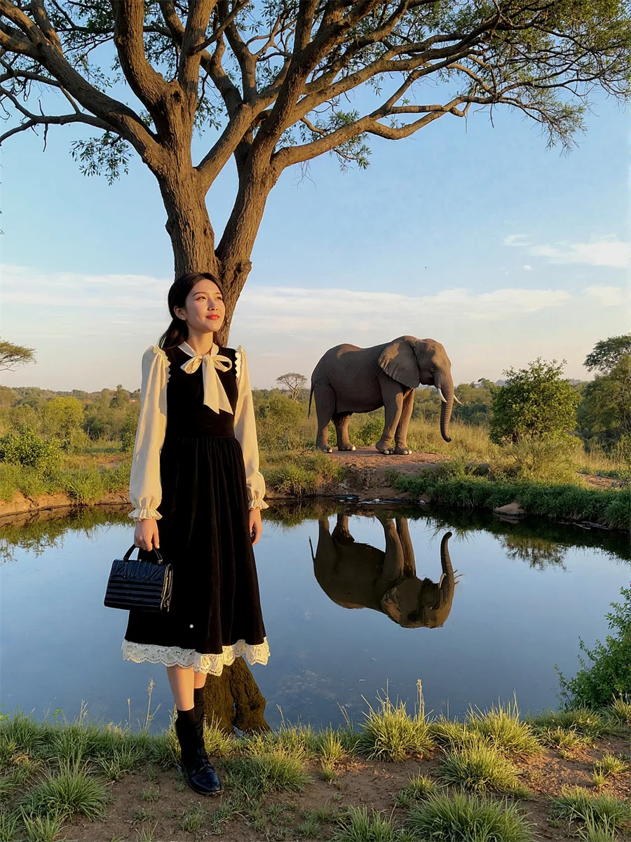 Women'S Dress Black Regular Fit Preppy Style Autumn Spring Straight Tie-Dye Wide Boho Plaid Strapless Embroidered Shiny Neon