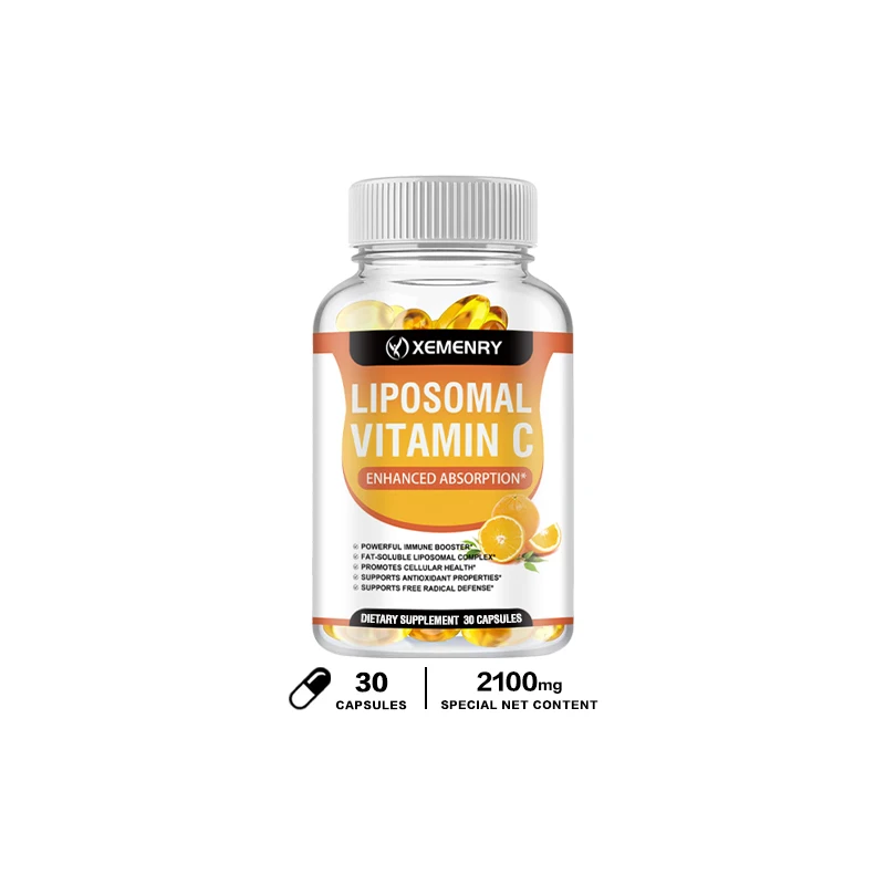 Liposomal Vitamin C Capsules - Promotes Collagen Production, Supports Skin, Immune Health, Powerful Antioxidant