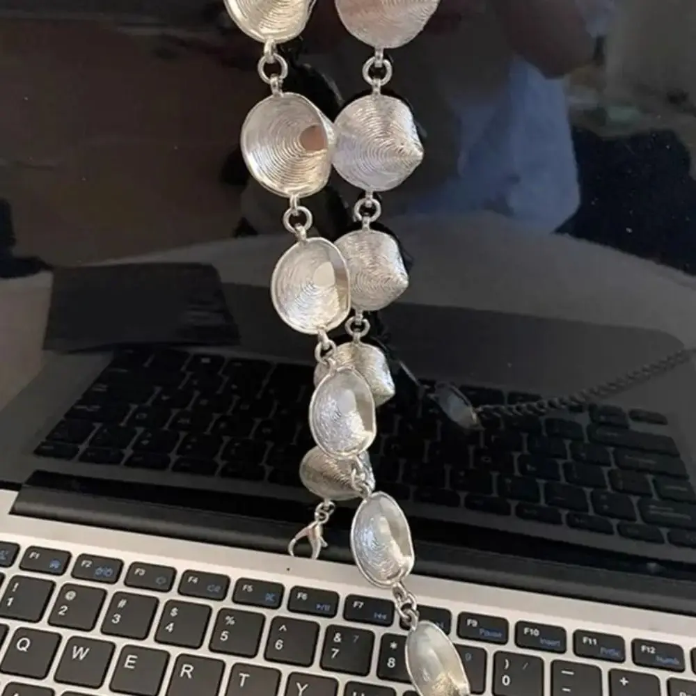 موضة حزام خصر معدني سلسلة القوطية الفضة زي حفلة حزام قابل للتعديل سلسلة تصميم كاوبوي مجوهرات حزام المرأة #2