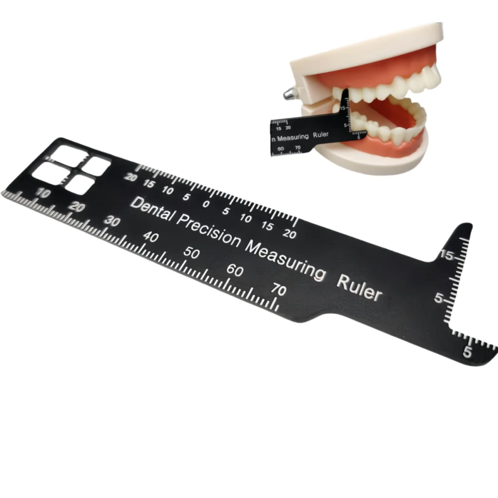 

1Pcs Dental Precision Measuring Ruler - Aluminum Teeth Measuring Gauge for Photography, Dentistry & Orthodontic Instrumentation