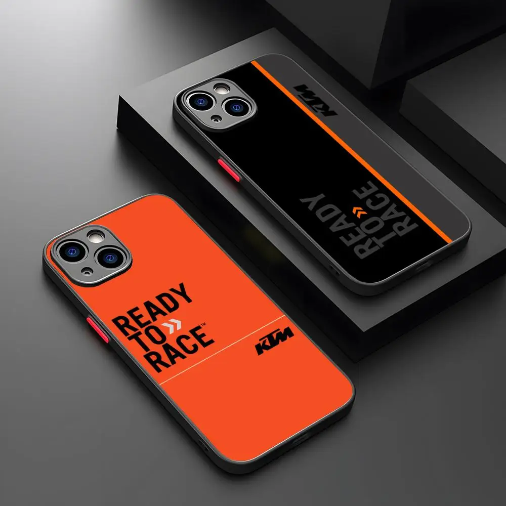 Racing-KTM Phone Case Potdemiel Matte Transparent For 16 15 IPhone 12 11 13 Pro Max X XR 8 Plus Back Cover