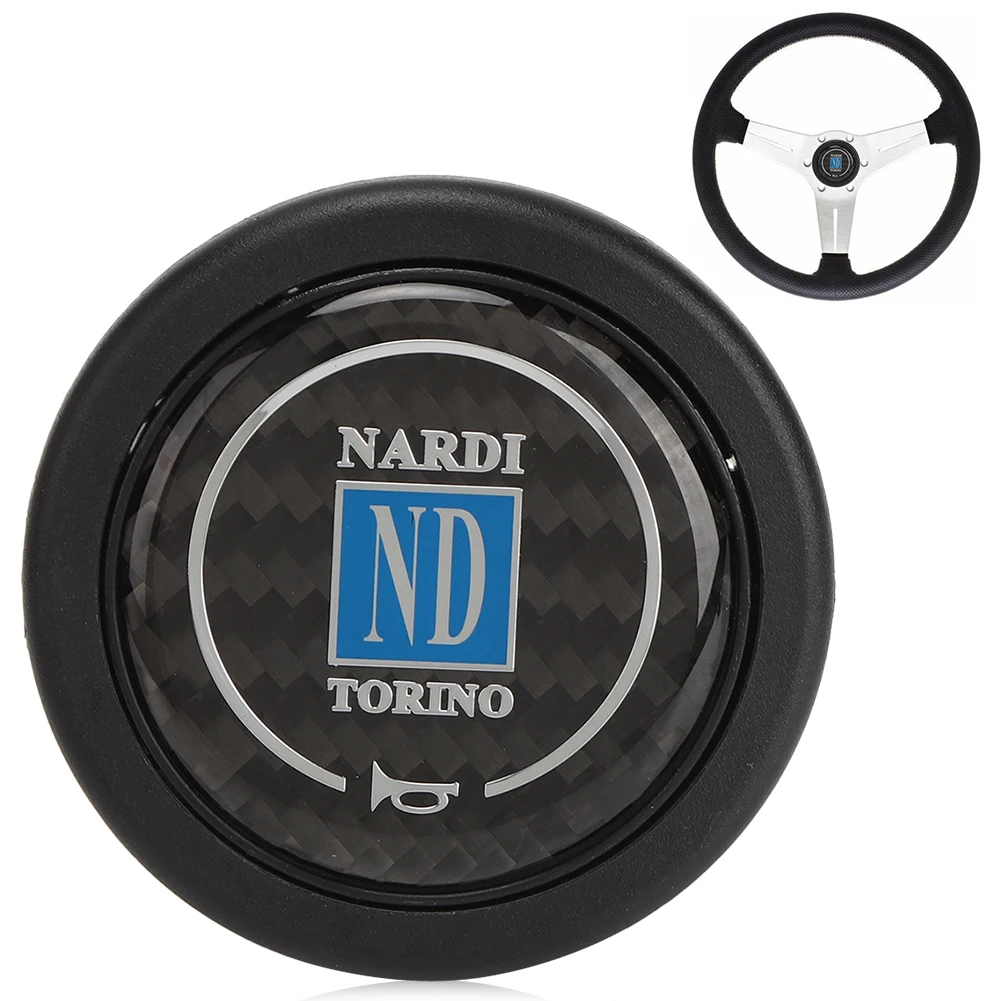 Carbon Fiber Horn Push Button Kit for 6 Bolts for Nardi Steering Wheel Car Modified Accessory