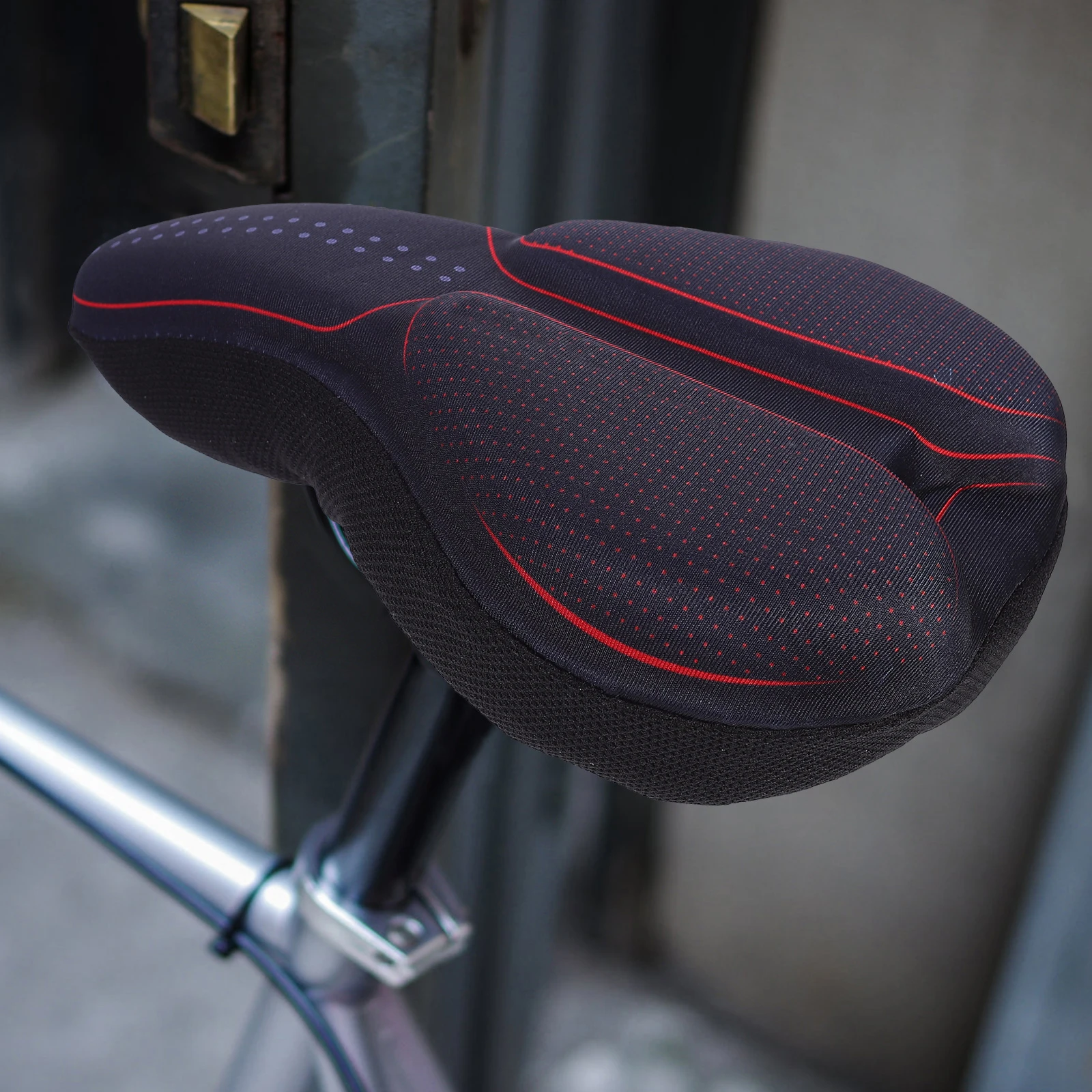 

Cushion Cover Bike Saddle Shock Absorption Mountain Silicone Breathable Elastic Comfort Cycling Seat Post Accessory Durable