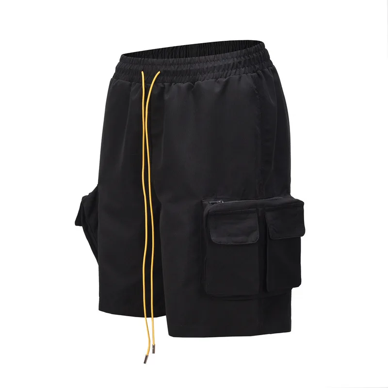 HKSH Spring Summer New Men's Tide Chic Ins Shorts Safari Style High Street Multi-Pocket Functional Vibe Capris Punk Dark HK25321