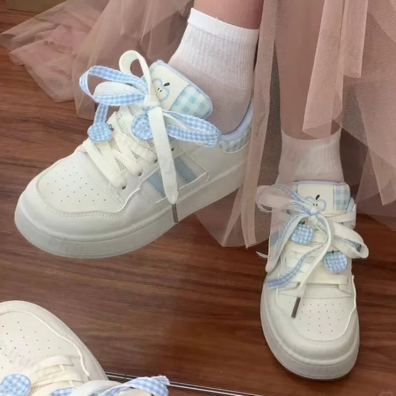 

Women's Platform Casual Shoes 2025 Spring Autumn New Comfortable Height Increase Board Shoes Lace Up Fashion Non Slip Sneakers