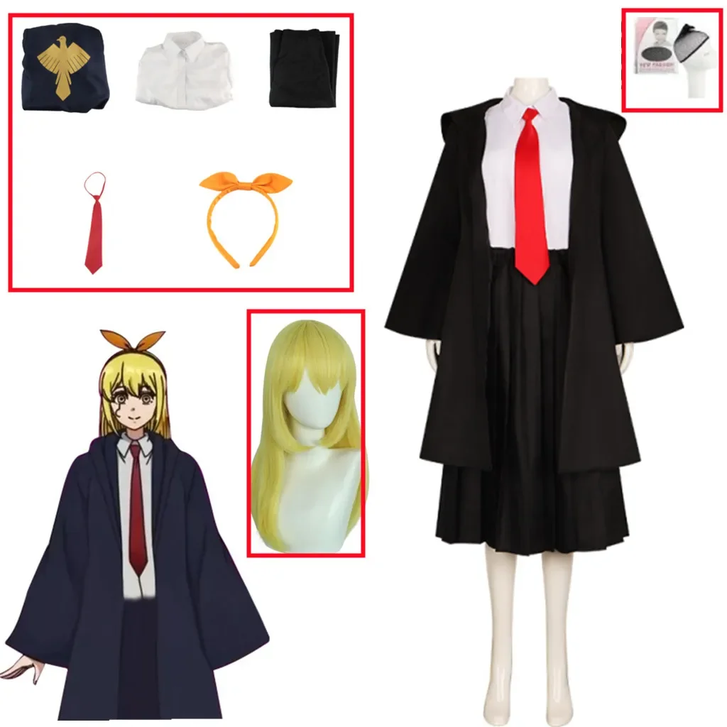 

Cosplay Mashle Magic and Muscles Lemon Irvine Cosplay Costume Wig Adler Rob Trench Headgear School Uniform Daily Outfit Women