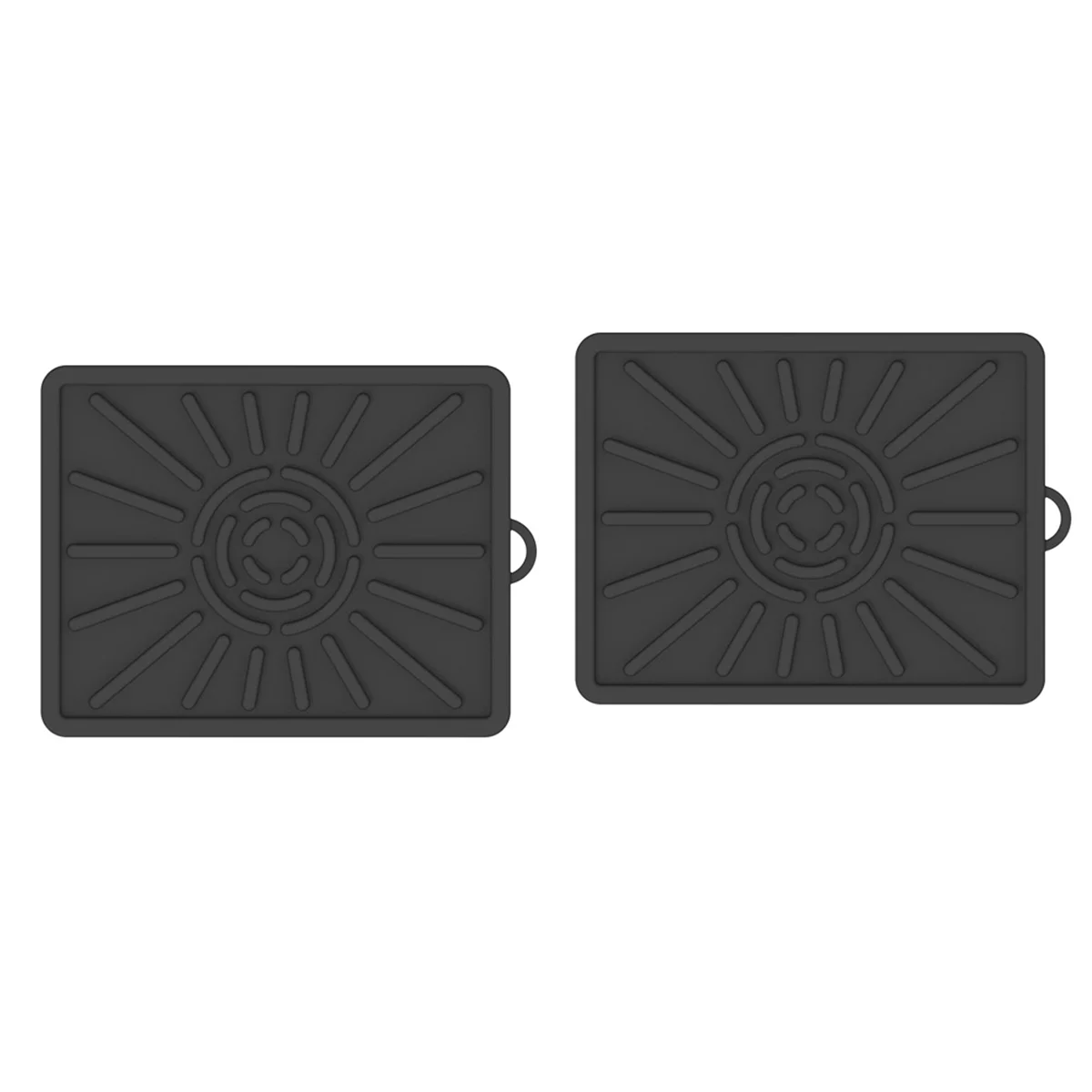 

Grill Mat, Side Shelf Mat, Silicone Grill Pad for Outdoor Grill Kitchen Counter, BBQ Grill Mats, (2Pack, Black)