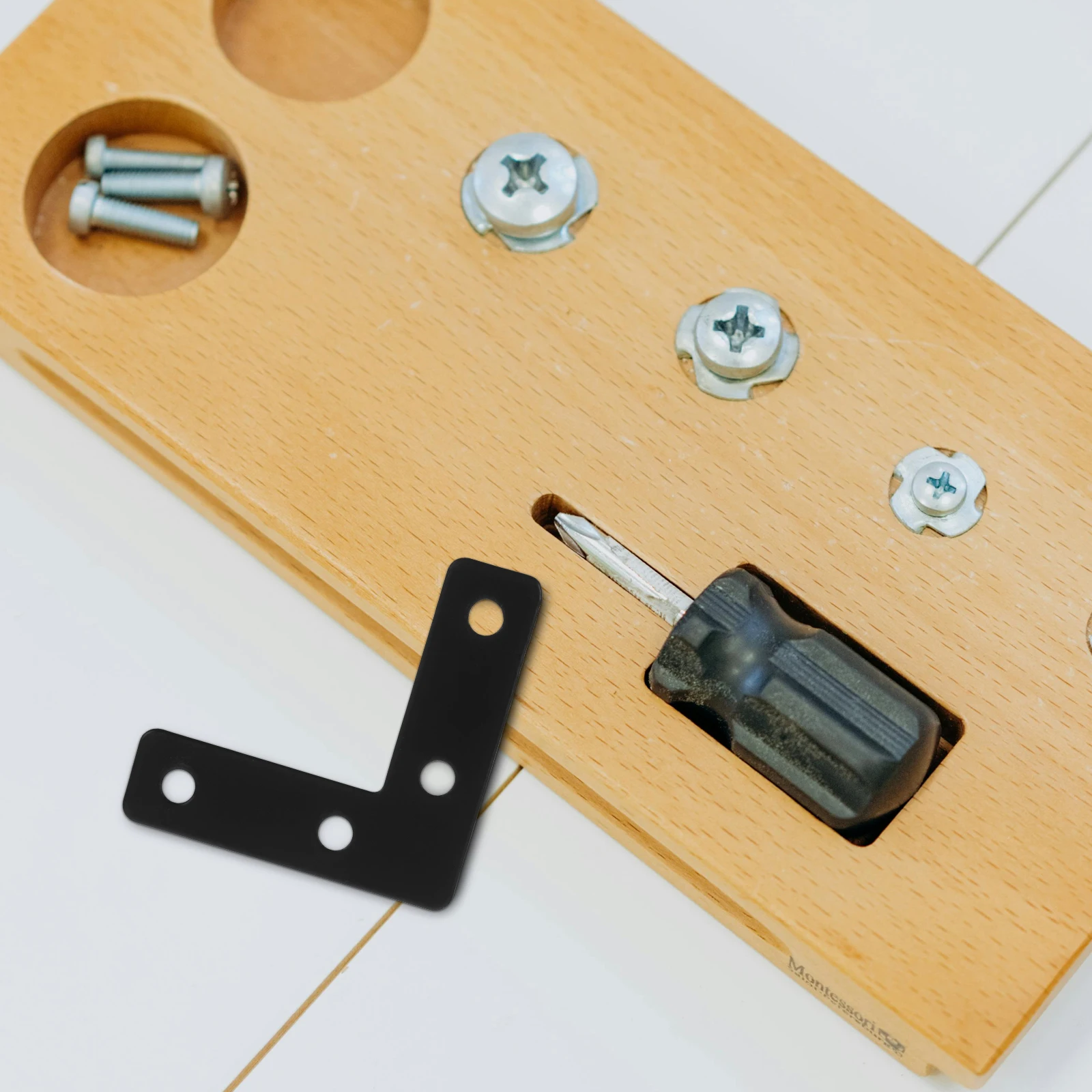 

20Pcs Sleek Stainless Steel L Bracket Angle Support Plates DIY Projects Furniture Fixing Assembly Hardware Bracket