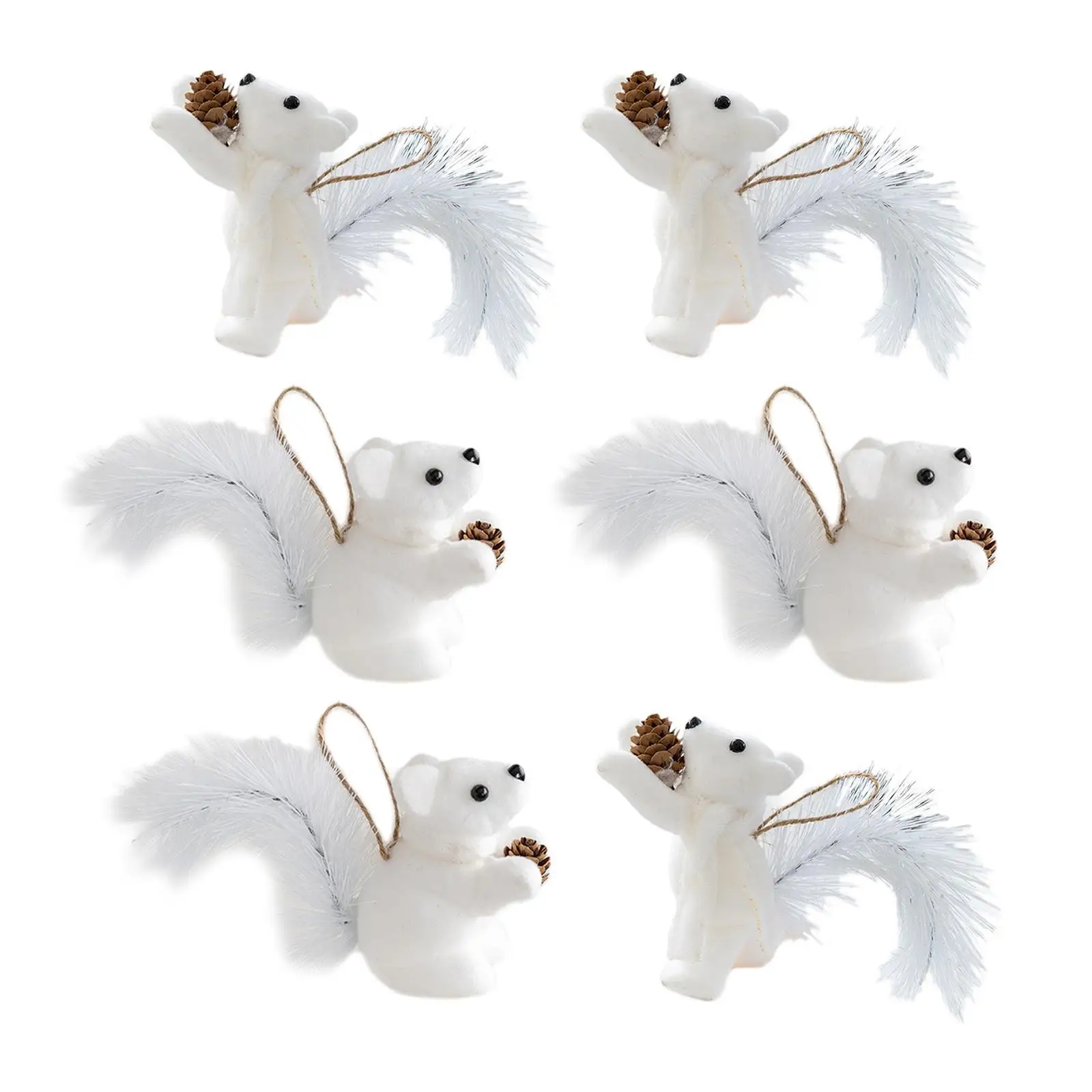 2 Pieces Squirrel Hanging Pendant Celebration Decorative Christmas Hanging Decoration for Bedroom Wall Door Housewarming Holiday