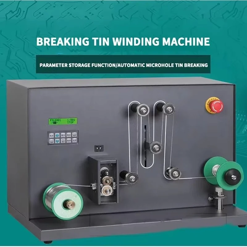 300A/B Tin Winding Machine Automatic Micro Hole Tin Breaking Slotted Perforated Type Tin Rolling Device With Parameter Storage