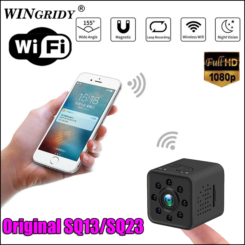 SQ23 Original Mini cámara WiFi Full HD 1080P deporte DV grabadora 155 visión nocturna pequeña cámara de acción videocámara DVR