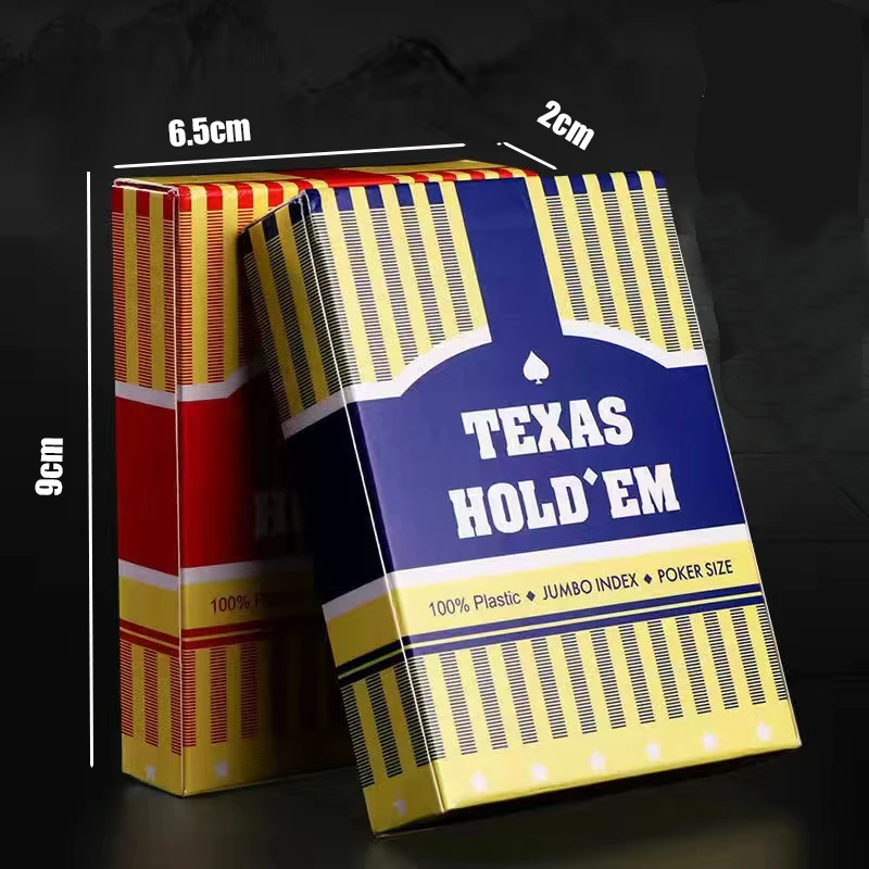 Cartas de plástico clásicas de Texas Hold\'em, cartas de Jombo Index Poker, para entretenimiento de juegos de puente, buena calidad