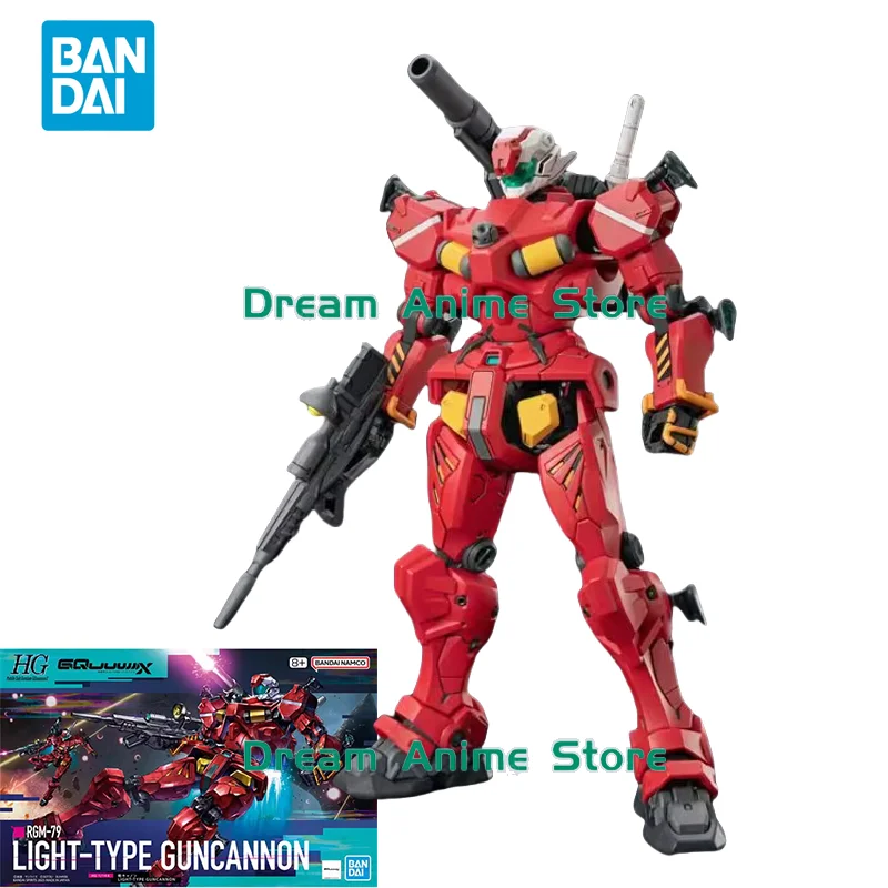 

Bandai Original GUNDAM HG 1/144 Anime Model RGM-79 LIGHT-TYPE GUNCANNON Action Figure Toys Ornaments Gifts for Children