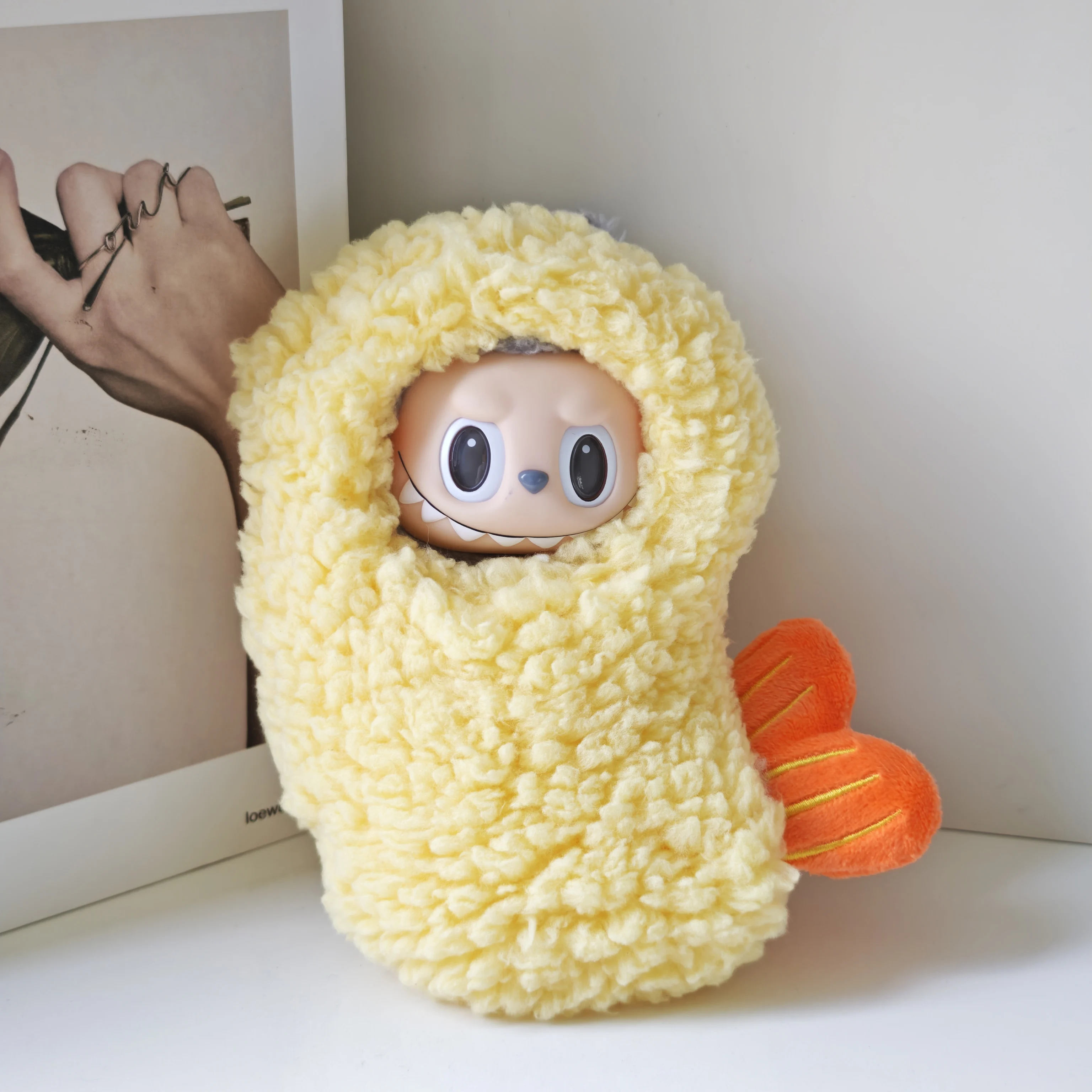 

Cute Labubu Doll Clothing Suit Yellow Shrimp Set DIY Accessories 15-17cm Clothes Toy Gift For Girl Kid Friend