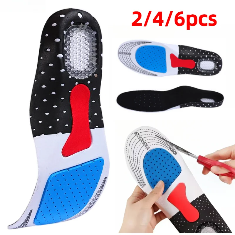 

6Pcs Soft Silicone Gel Insoles for Feet Comfortable Running Shoe Cushion Support Pads for Men Women