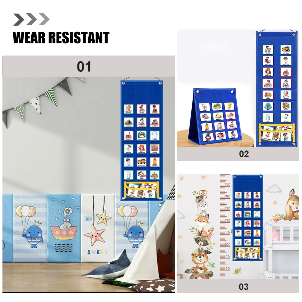 

1 Set Of Kids Visual Schedule Chart Daily Routine Board For Children Morning Bedtime Chore Tracker Toddler Calendar Wall