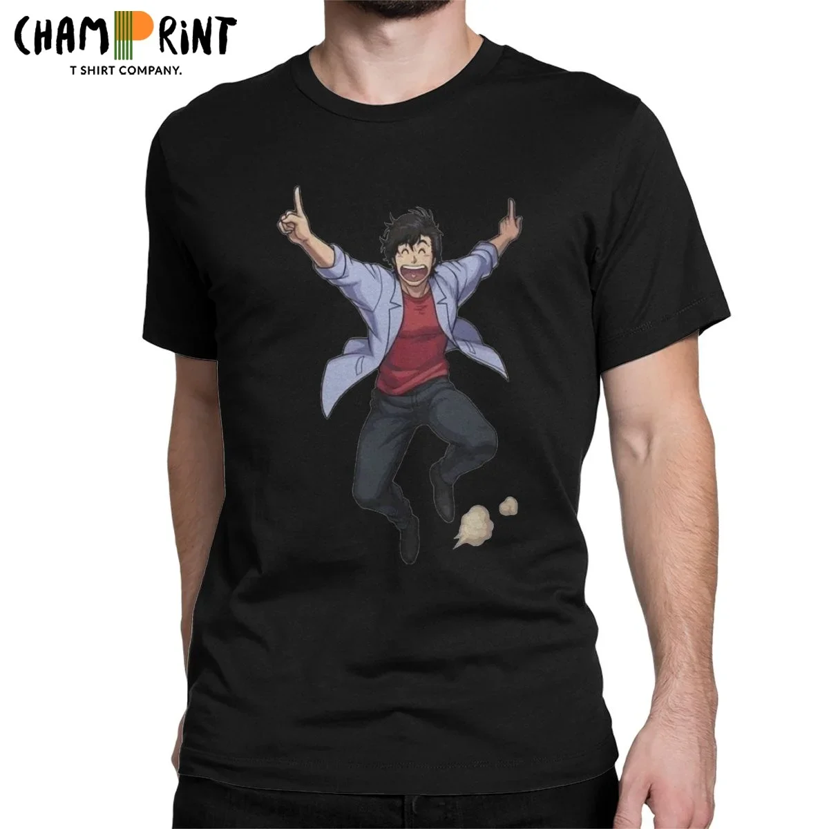 Vintage Nicky Larson City Hunter Anima T-Shirts Men Crewneck 100% Cotton T Shirts Short Sleeve Tees Plus Size Clothes