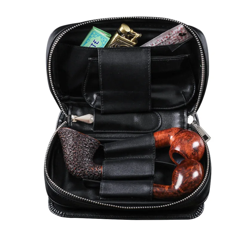 Tobacco Smoking Pipe Bag Case Smoking Stash Bag Container Cigarette Rolling Paper Lighter Tobacco Herbs Pouch Bag Storage Case