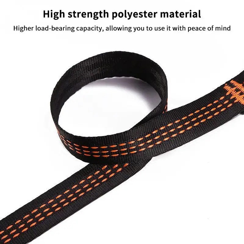 2Pcs Special Reinforced Polyester Straps 5 Ring High Load-Bearing Barbed Hammock Straps For Outdoor Camping Hammock Straps