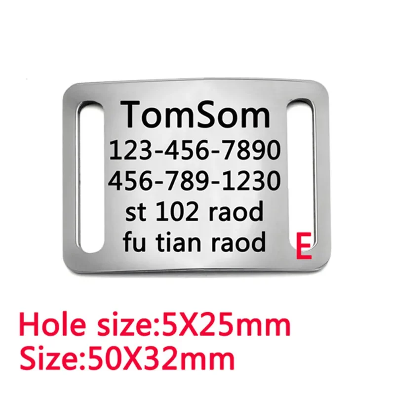بطاقة هوية مخصصة من الفولاذ المقاوم للصدأ للحيوانات الأليفة ، علامة هوية شخصية ، لوازم منتجات الياقات ، ناقلات مجانية ، هواتف الأسماء ، الكلاب والقط