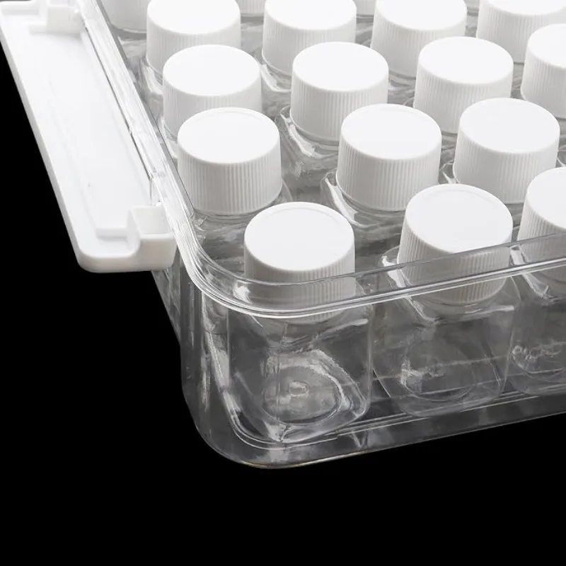 10/50pcs Square Clear Empty Bottles Wide Mouth Clear Container Storage Bottle for Crafts Jewelry Small Parts Beading Jars