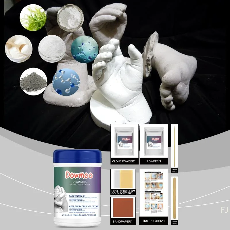 [YU]Dowmoo 3D Hand Model Powder Kit DIY Hand Mold Making Set for Souvenir Craft Gift Hand Model Making Supplies