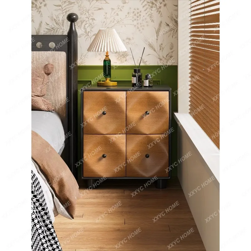 XX retro old diamond bedside table household bedroom storage cabinet