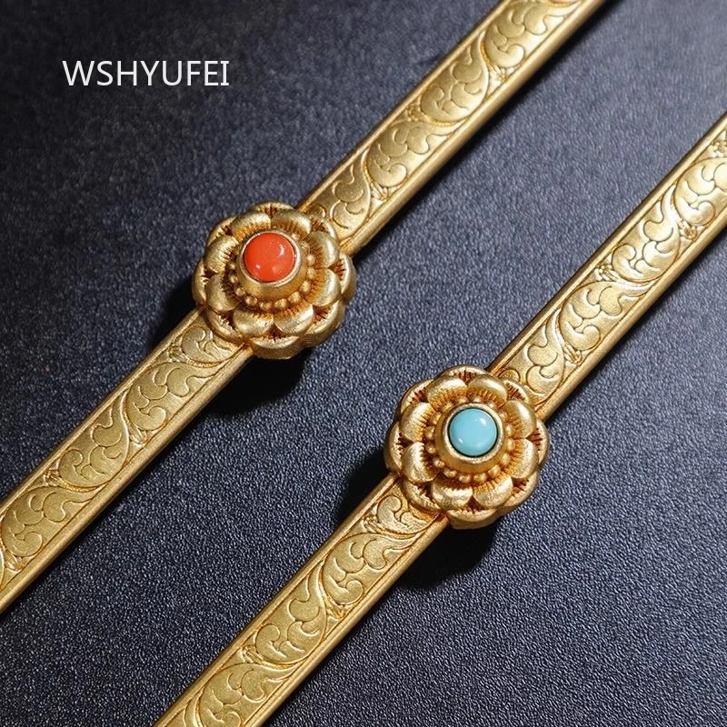 الذهب البوذية ملعقة مطعمة جوهرة سبيكة الحرف اليدوية البوذية التبتية كوزع البخور الدخان ملعقة المنزل هدية جمع ديكور