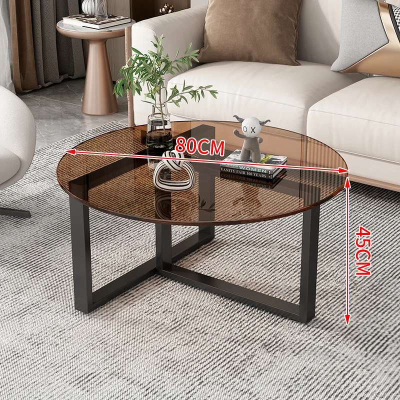 Transparent Space Saving Coffee Table Unique Mechanism Decoration Designer Coffee Table Round Simple Couchtisch Home Furniture
