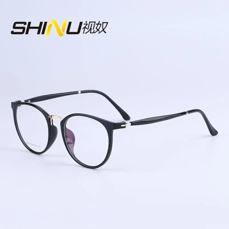 SHINU myopia glasses ladies Round eyewear women smart multifocal reading glasses near and far multifocal glasses customized