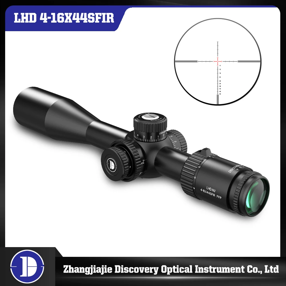 New Discovery Rifle LHD-NV 4-16X44SFIR FFP Illuminated Shockproof Side Focus with High Definition Bright Glass