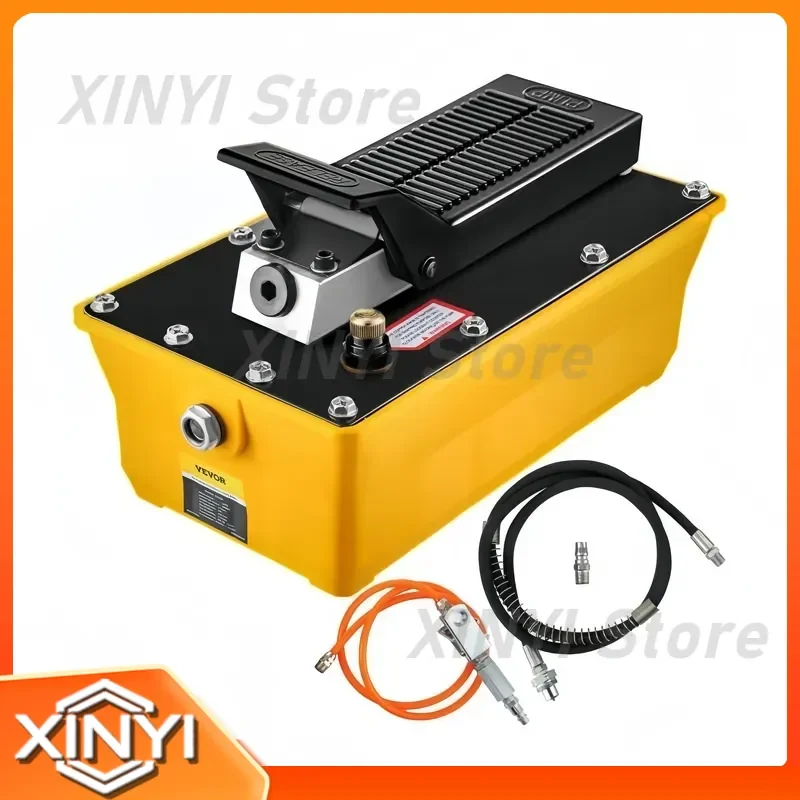 for Single Acting 2.3L Fuel Tank 10000 PSI Air Hydraulic Foot Pump Auto Repair Rigging Oil 200cm Pipe Spray Hydraulic Tools