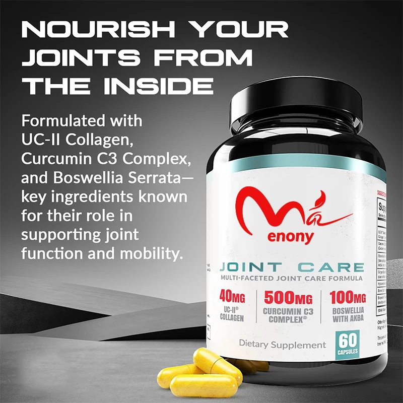 Joint care: high-quality UC-II collagen, turmeric, frankincense - joint range of motion, comfort all in one support (60 capsules