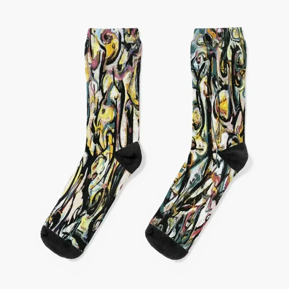 

Jackson Pollack | Mural Socks kawaii set Mens Socks Women's