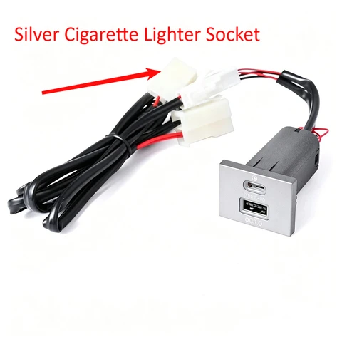 Двойное USB-зарядное устройство для автомобиля Ford Focus 2 Mk2 2009-2011 с быстрой зарядкой QC3.0 + Type-C PD, без повреждения проводки