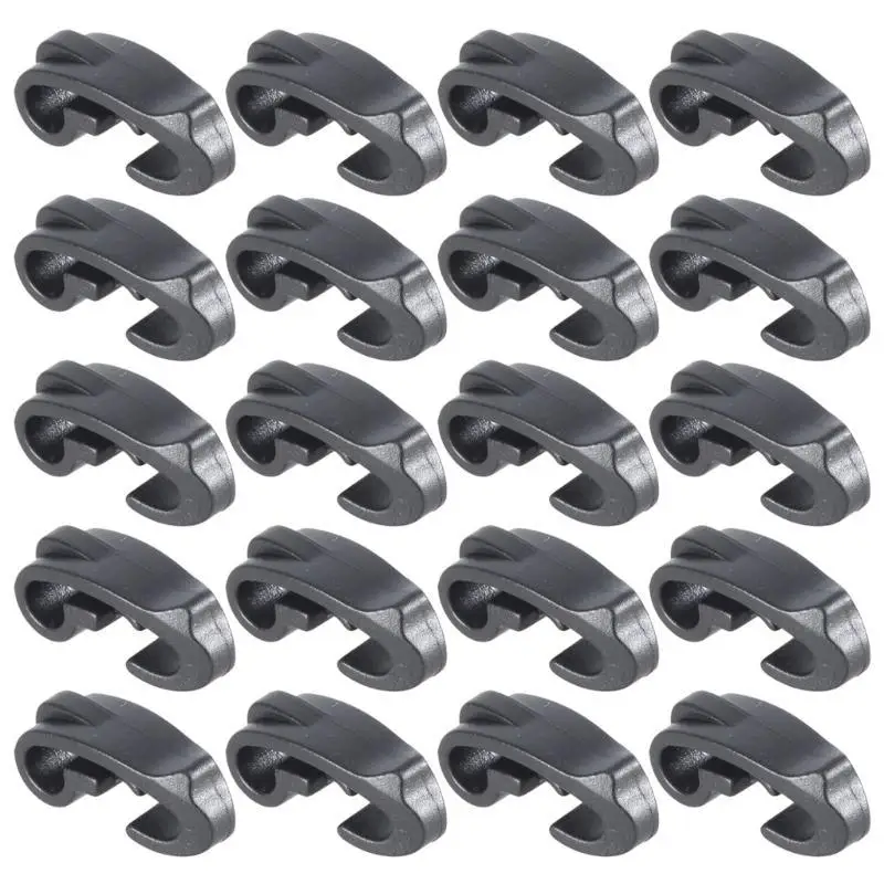 20Pcs/set Nylon Plastic Hooks Camping Carabiner Buckles Tent Accessories Multifunction Hook Camping Equipment