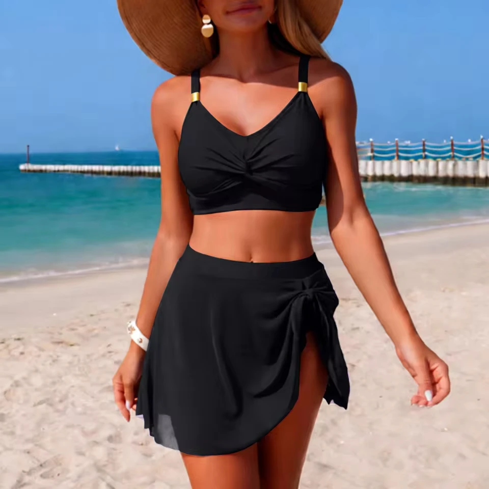 

Women High Waisted Bikini Sexy Push Up Two Piece Swimsuits Vintage Swimsuit Two Piece Retro Ruched Large Size Bikini Swimsuit