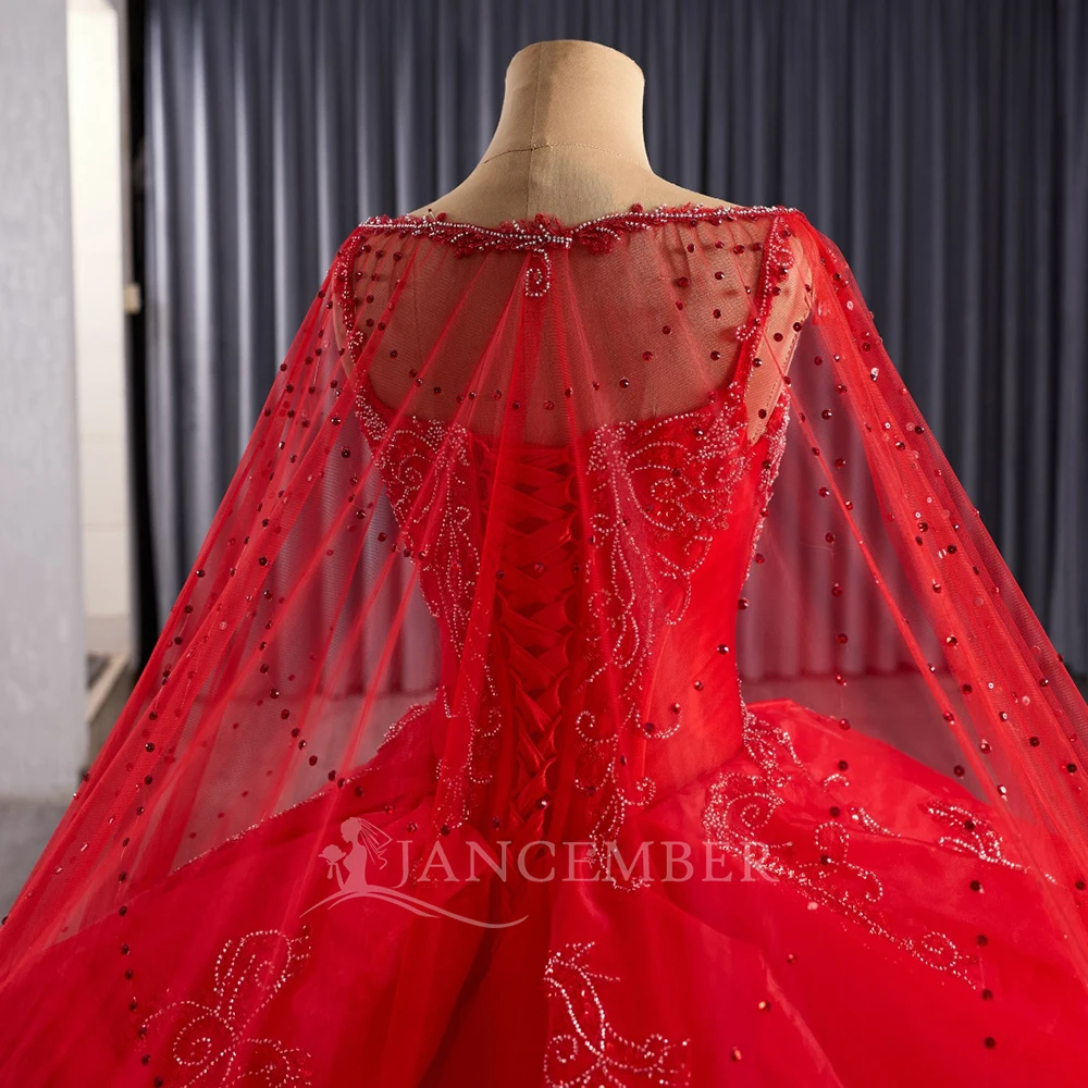 Delicate Quinceanera Dresses for Girl With Cape Ruched Vestidos De 15 Quinceanera Customized Court Train Ruffles Sleeveless