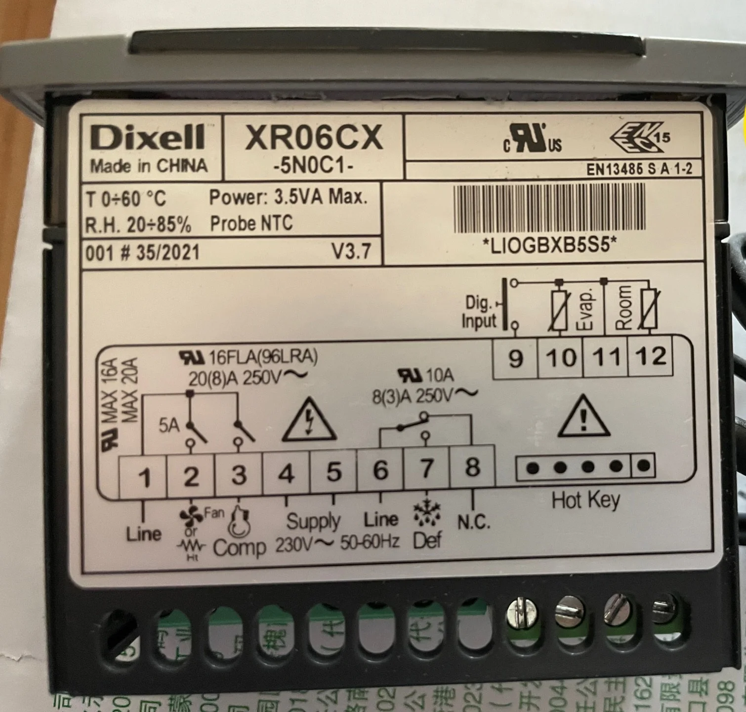 Dixell XR06CX XR06CX-5N0C1 nuevo controlador electrónico de temperatura Elf termostato de almacenamiento en frío controlador de temperatura del refrigerador