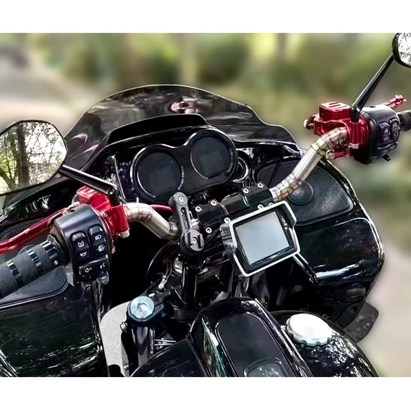Stainless Steel 5inch Welded Handlebar with Handle for Touring Softail Road Glide 1inch Diameter Motorcycle Accessories