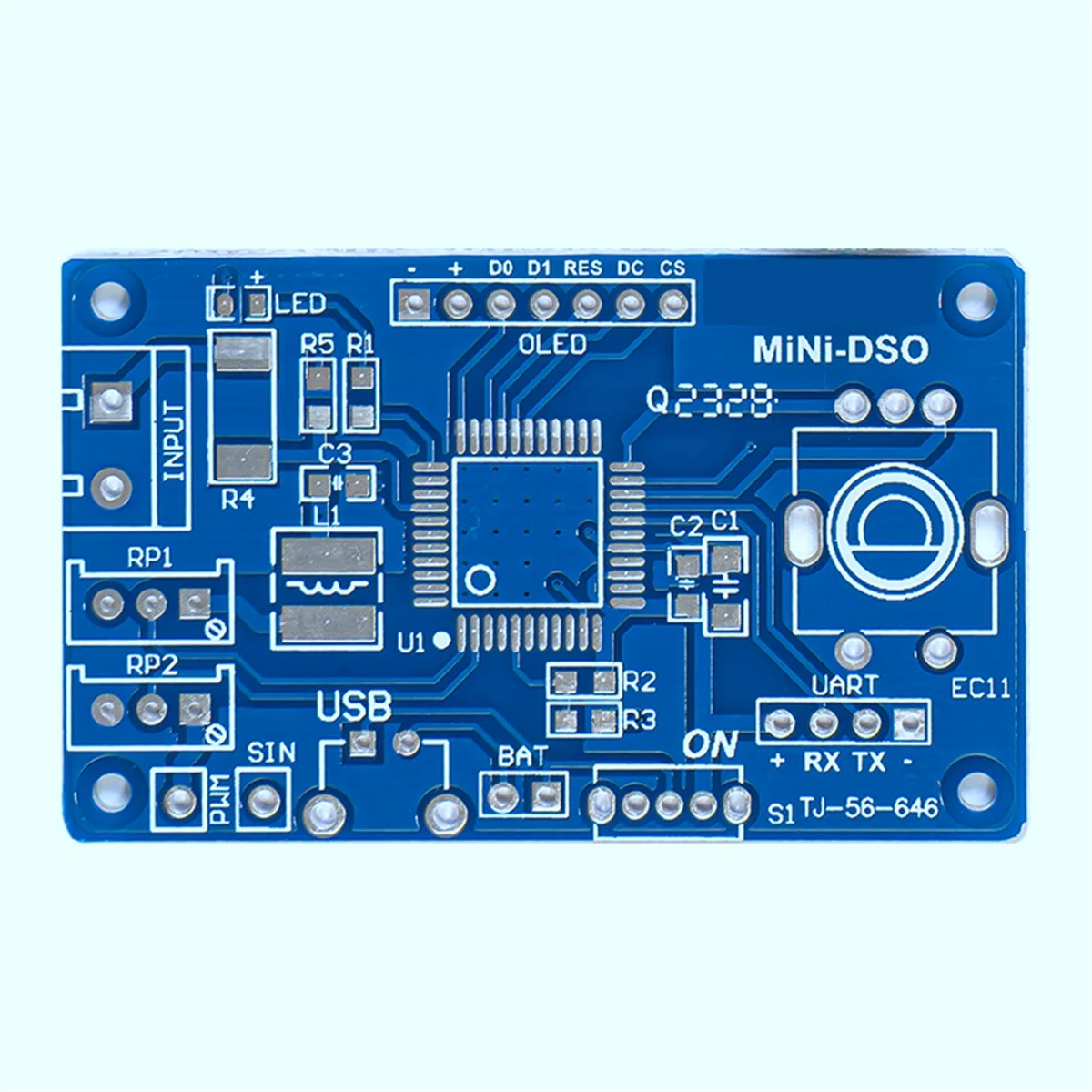 DIY Mini Digital Oscilloscope Electronic Kit STC8K8A MCU with 0.96 Inch OLED DIY Soldering Project Practice Solder Kits