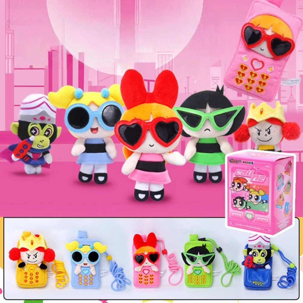 Genuine Anime The Powerpuff Girls Doll  Blossom Bubbles Buttercup Morbucks Collectible Plush Toy Backpack Ornaments Gifts