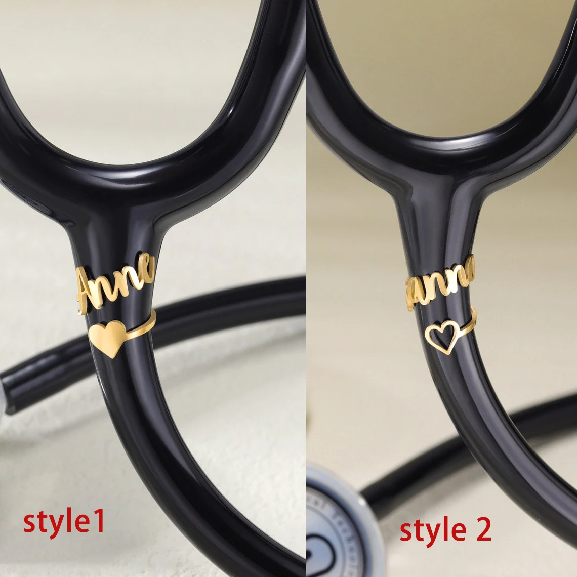 Stethoscope Name Tag Personalized Heart Shaped Stethoscope ID Tag Stainless Steel Charms for Stethoscope Nurses Week Gifts 2025 view 4