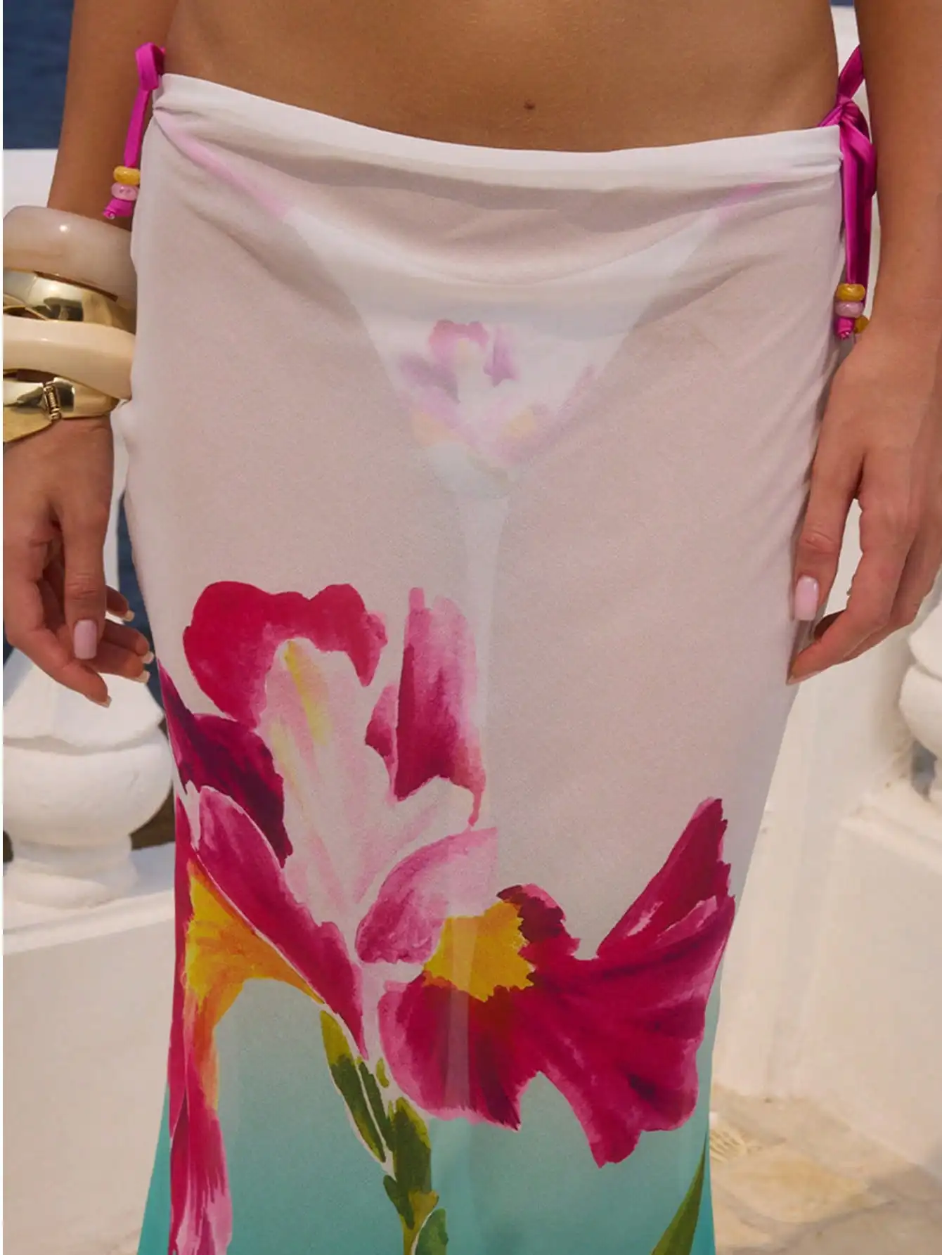 طقم بيكيني مثلث مثير للنساء مكون من 3 قطع - ملابس شاطئ صيفية مطبوعة للمناسبات غير الرسمية، مناسبة لعيد الفصح، ملابس سباحة للمرأة