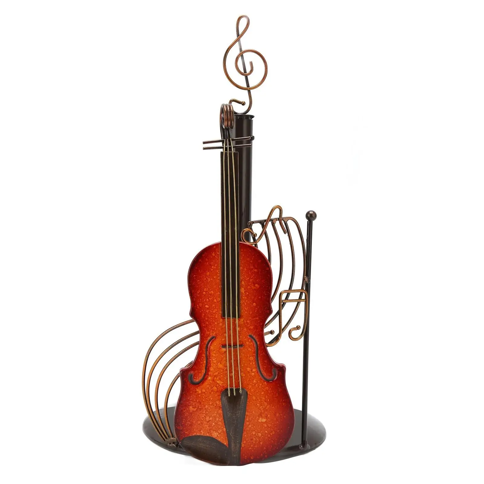 

Violin Design Towel Roll Holder - Eye-Catching Paper Towel Stand for bathroom & Kitchen, Stylish Varnish Finish